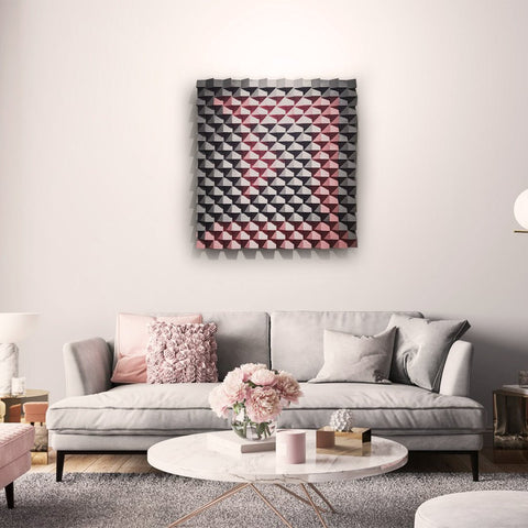 Pink And Gray Wood Wall Art - Wood Workers Global