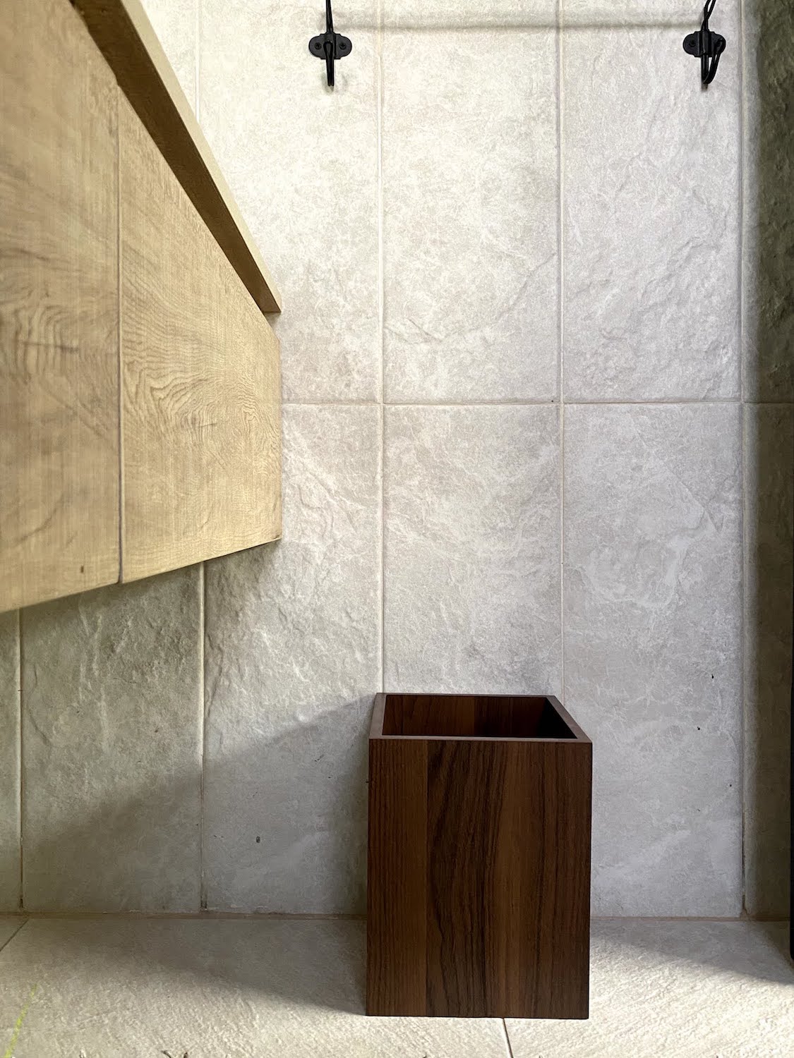 Rectangular Wooden Trash Bin - Wood Workers Global