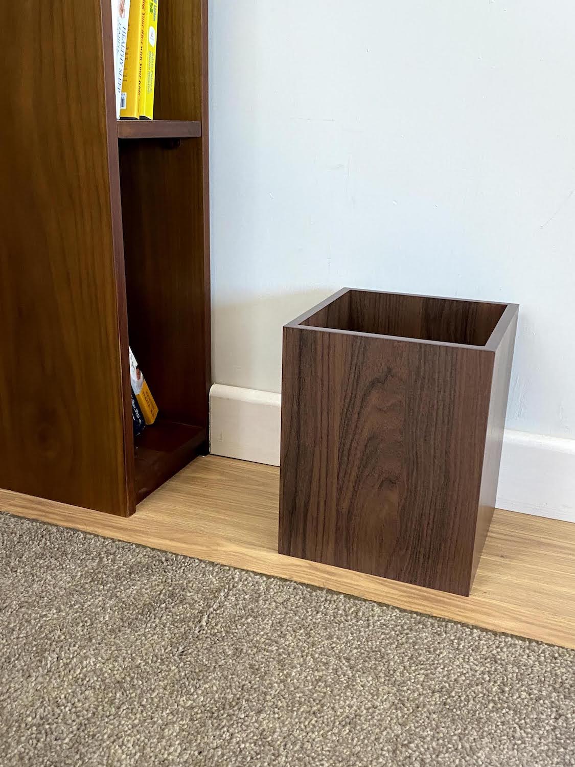Rectangular Wooden Trash Bin - Wood Workers Global