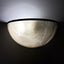 Round Alabaster Lamp With Metal Outline - Wood Workers Global