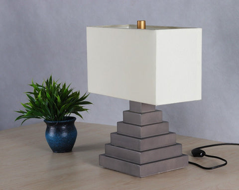 Table Lamp In Pyramid Shape - Wood Workers Global