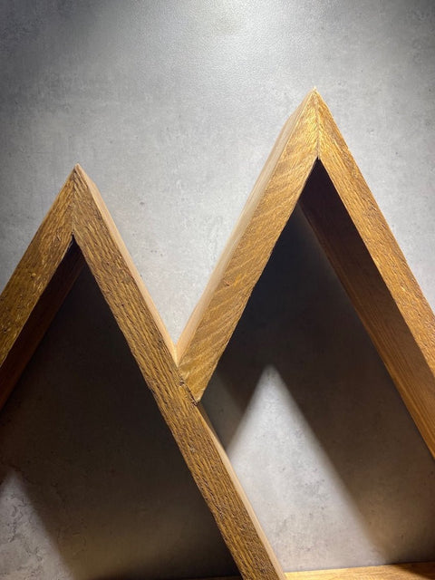 Triangular Wooden Wall Shelf - Wood Workers Global