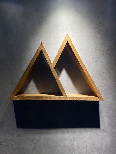 Triangular Wooden Wall Shelf - Wood Workers Global