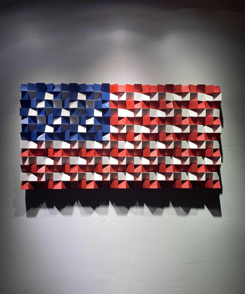 Wood American Flag For Wall - Wood Workers Global