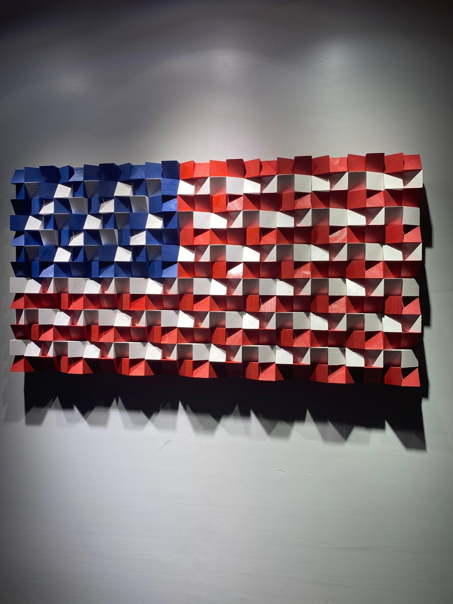 Wood American Flag For Wall - Wood Workers Global