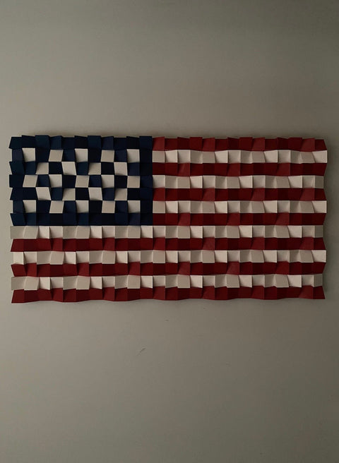 Wood American Flag For Wall - Wood Workers Global