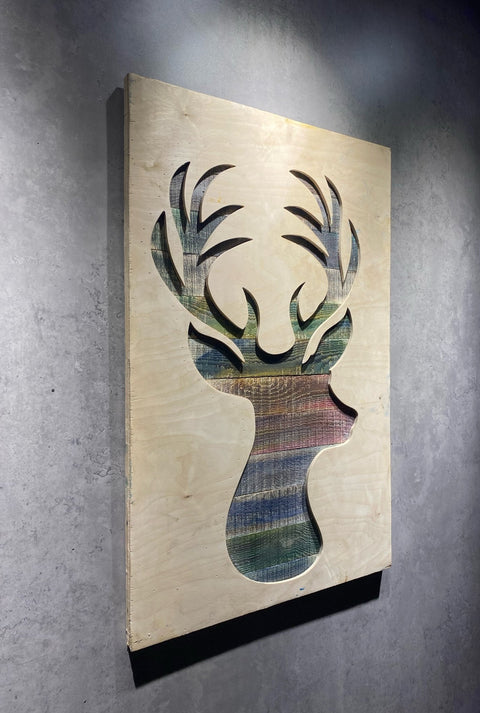 Wood Deer Wall Art - Wood Workers Global
