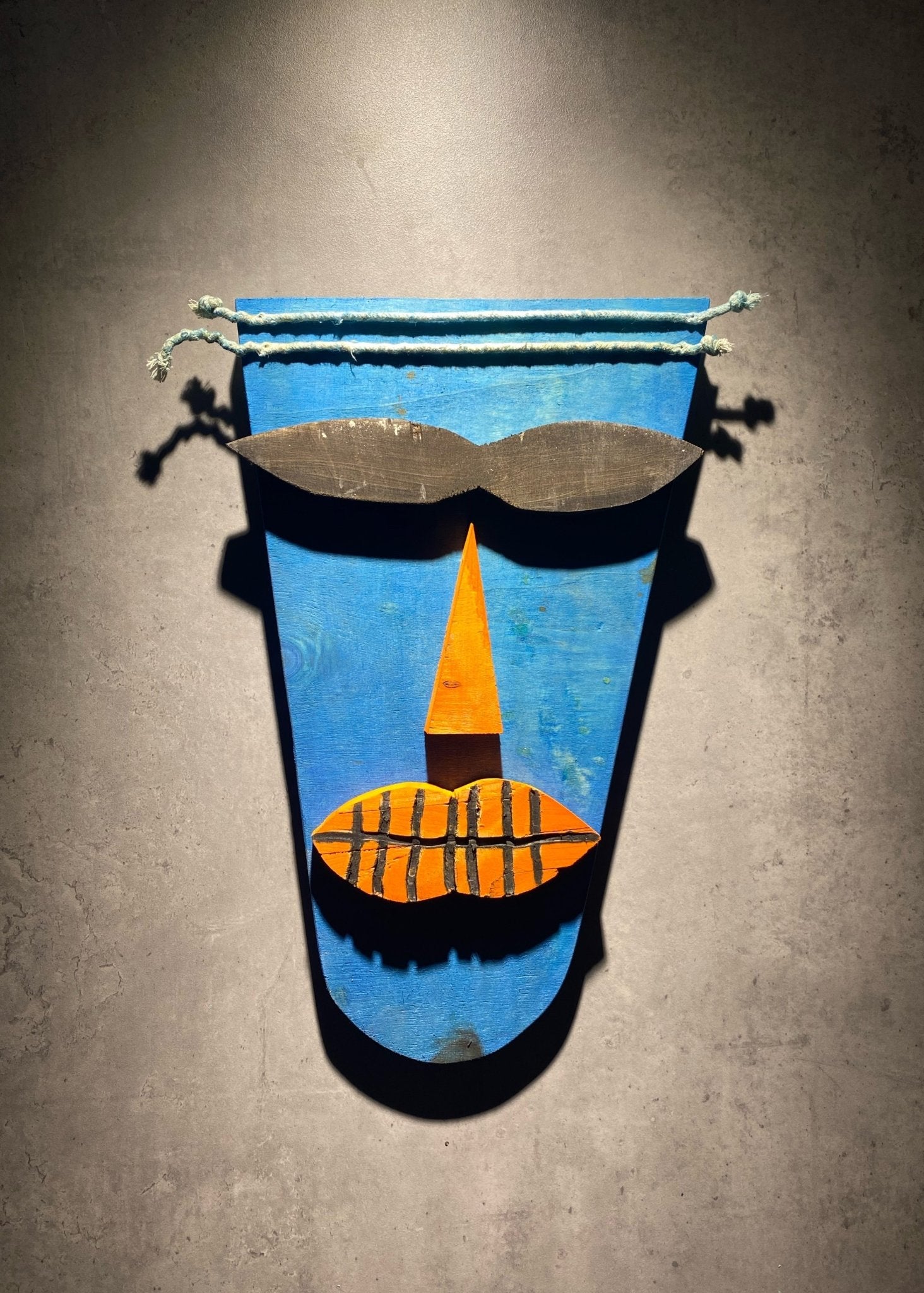 Wooden Blue Mask - Wood Workers Global