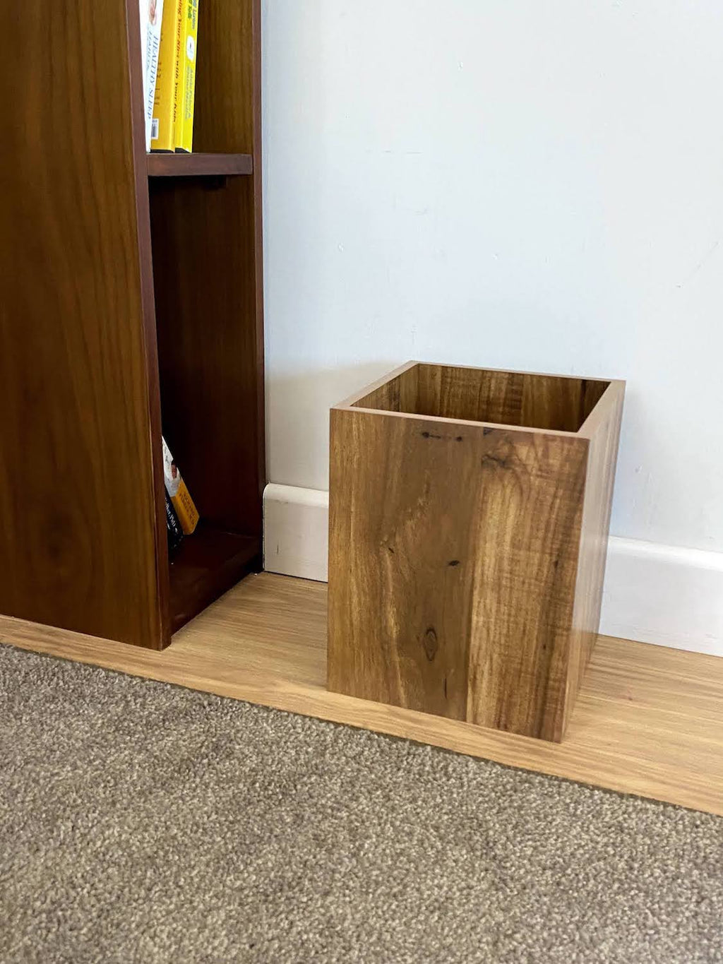 Wooden Office Set of Tray, Trash Bin & Tissue Box – Wood Workers Global